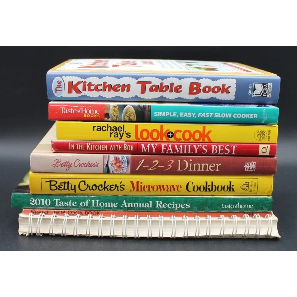 Lot of 9 Vintage & Modern Cookbooks Betty Crocker Taste of Home Rachael Ray